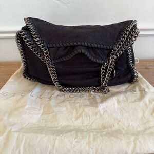 Stella McCartney Black Shoulder Bag with Chain Detail